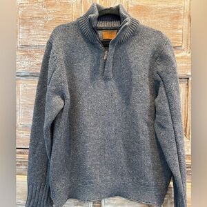Charles Tyrwhitt Charcoal Zip-Up Merino Wool Sweater